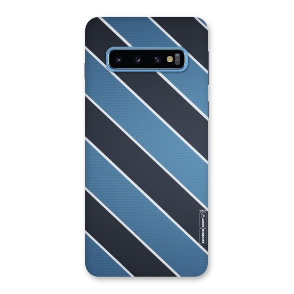 Blue Black Stripes Back Case for Galaxy S10