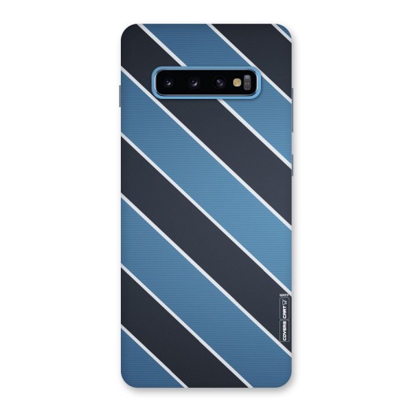 Blue Black Stripes Back Case for Galaxy S10 Plus