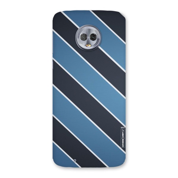 Blue Black Stripes Back Case for Moto G6