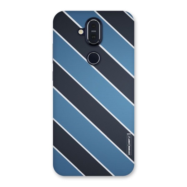 Blue Black Stripes Back Case for Nokia 8.1