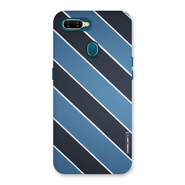 Blue Black Stripes Back Case for Oppo A12