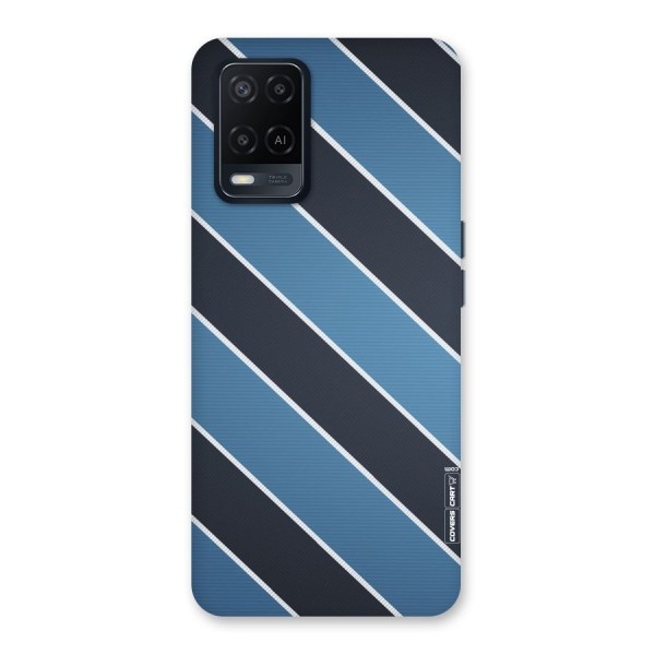 Blue Black Stripes Back Case for Oppo A54