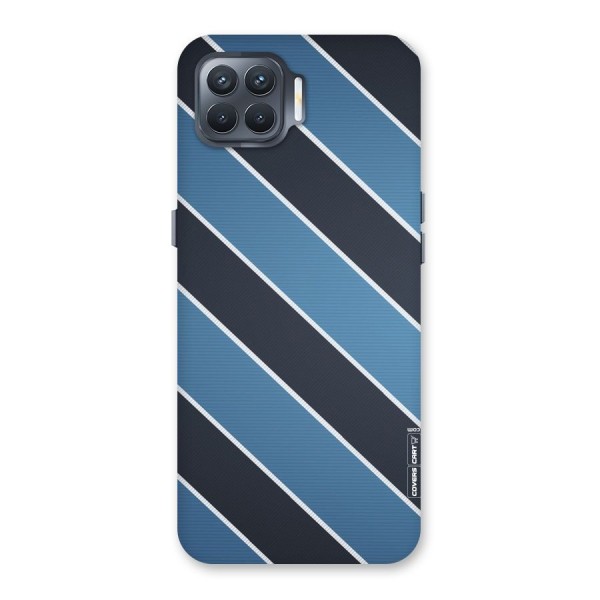 Blue Black Stripes Back Case for Oppo F17 Pro