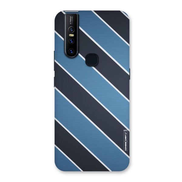 Blue Black Stripes Back Case for Vivo V15