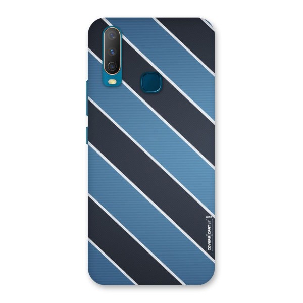 Blue Black Stripes Back Case for Vivo Y15