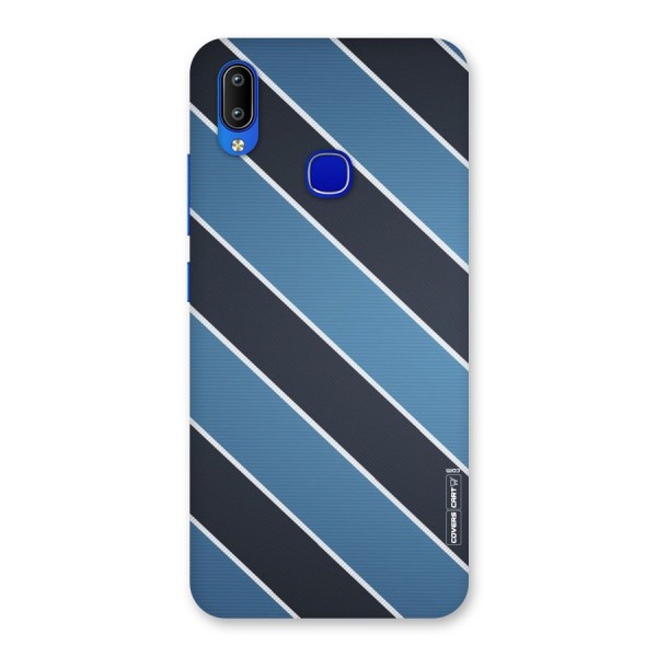 Blue Black Stripes Back Case for Vivo Y91