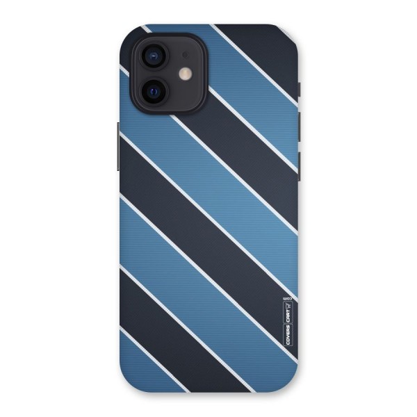 Blue Black Stripes Back Case for iPhone 12