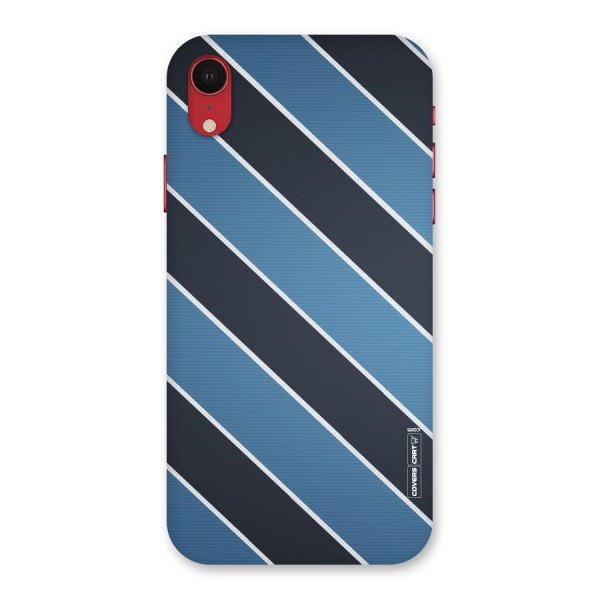 Blue Black Stripes Back Case for iPhone XR