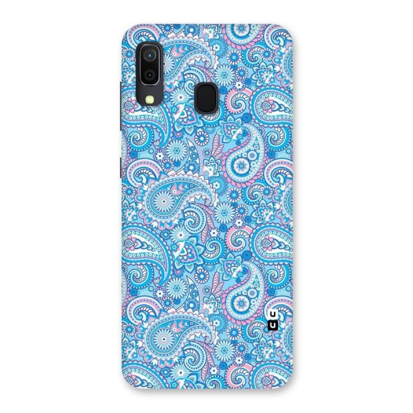 Blue Block Pattern Back Case for Galaxy A20