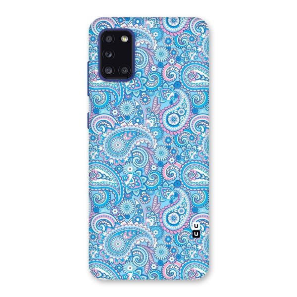 Blue Block Pattern Back Case for Galaxy A31