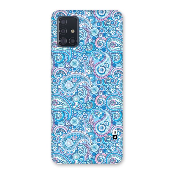 Blue Block Pattern Back Case for Galaxy A51