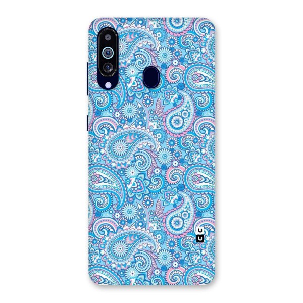 Blue Block Pattern Back Case for Galaxy A60