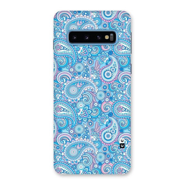 Blue Block Pattern Back Case for Galaxy S10