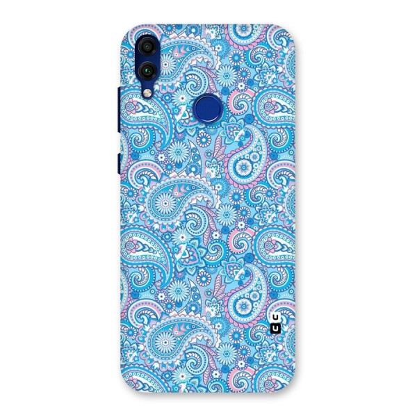 Blue Block Pattern Back Case for Honor 8C