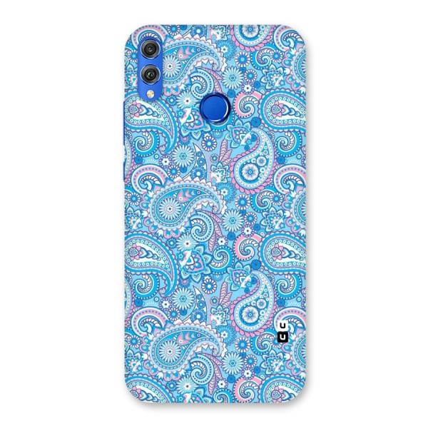 Blue Block Pattern Back Case for Honor 8X