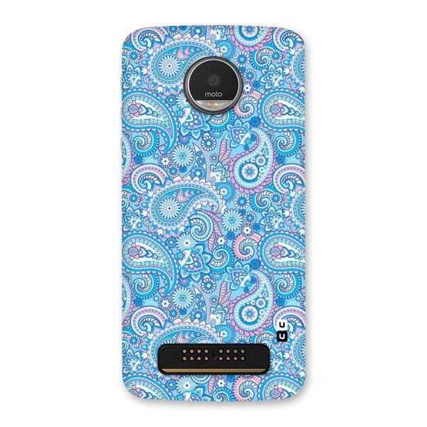 Blue Block Pattern Back Case for Moto Z Play