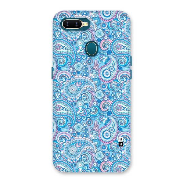 Blue Block Pattern Back Case for Oppo A12