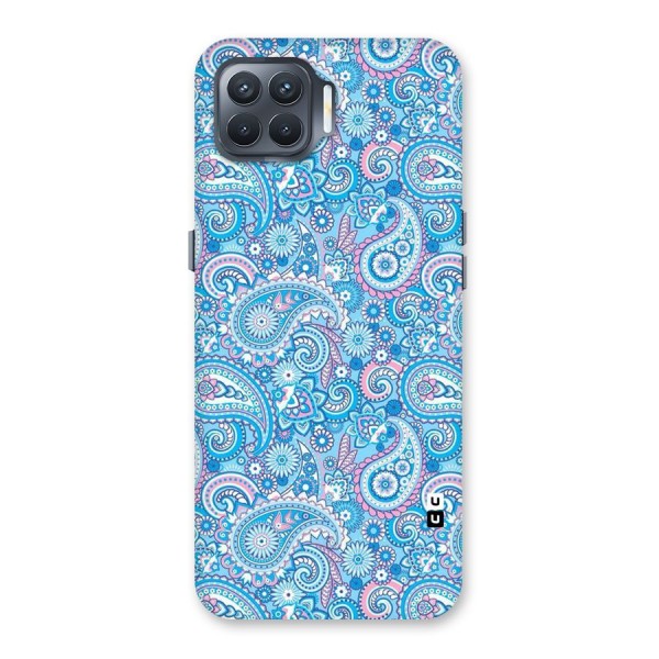 Blue Block Pattern Back Case for Oppo F17 Pro