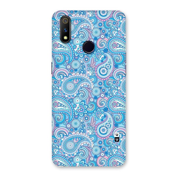 Blue Block Pattern Back Case for Realme 3 Pro