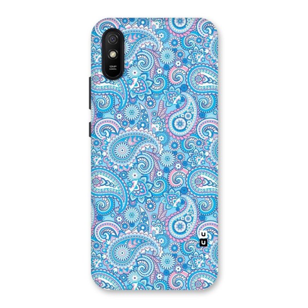 Blue Block Pattern Back Case for Redmi 9i