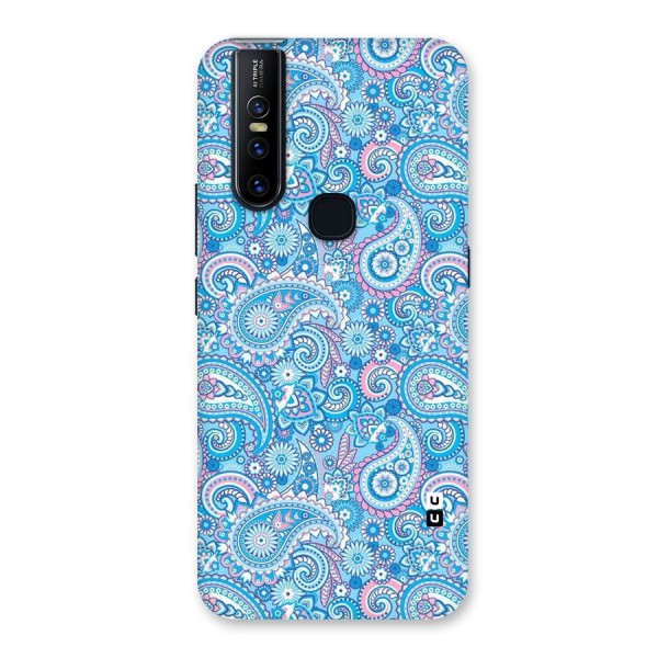 Blue Block Pattern Back Case for Vivo V15