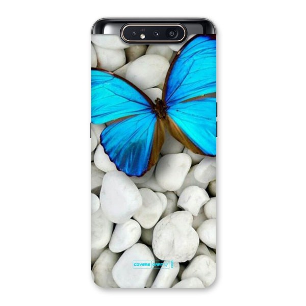 Blue Butterfly Back Case for Galaxy A80