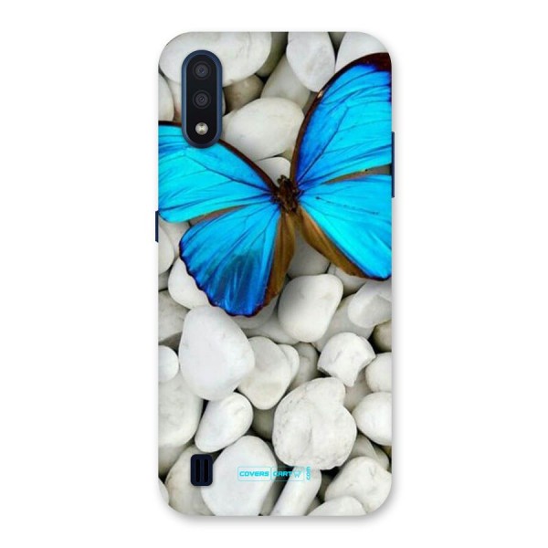 Blue Butterfly Back Case for Galaxy M01