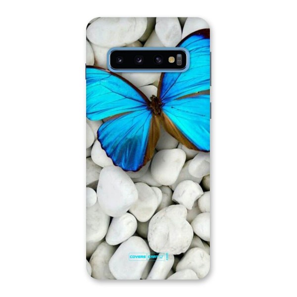 Blue Butterfly Back Case for Galaxy S10