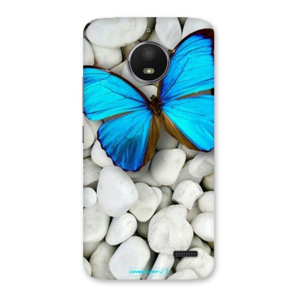 Blue Butterfly Back Case for Moto E4