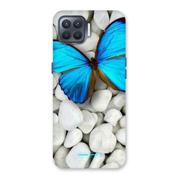 Blue Butterfly Back Case for Oppo F17 Pro