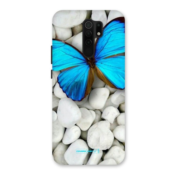 Blue Butterfly Back Case for Redmi 9 Prime