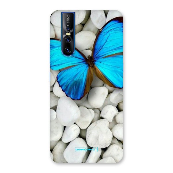 Blue Butterfly Back Case for Vivo V15 Pro