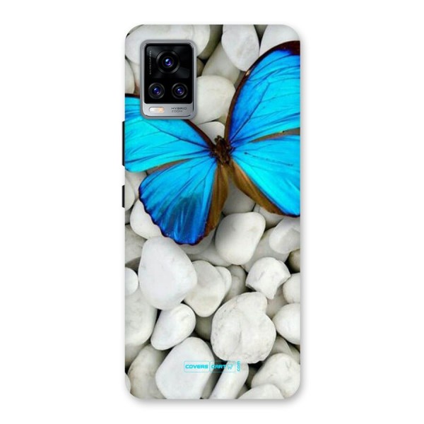 Blue Butterfly Back Case for Vivo V20 Pro