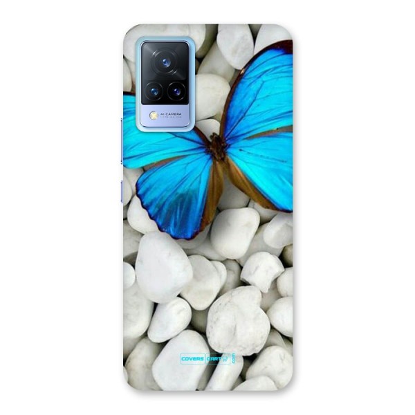 Blue Butterfly Back Case for Vivo V21 5G