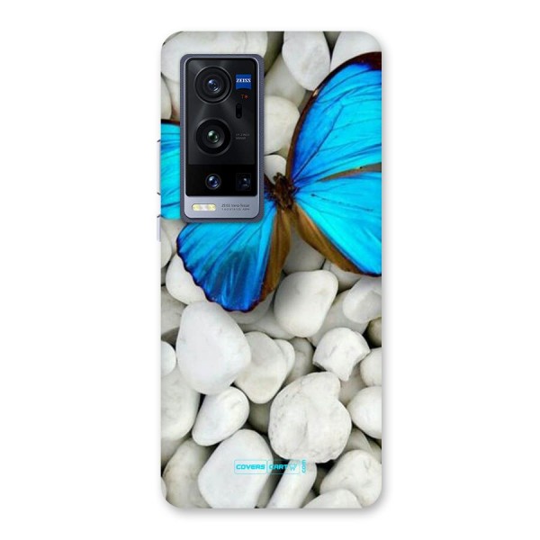 Blue Butterfly Back Case for Vivo X60 Pro Plus