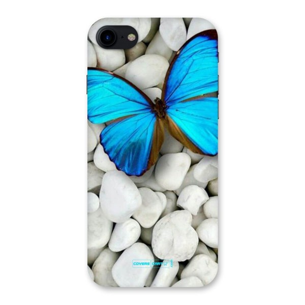 Blue Butterfly Back Case for iPhone SE 2020