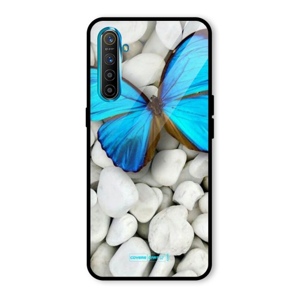 Blue Butterfly Glass Back Case for Realme XT