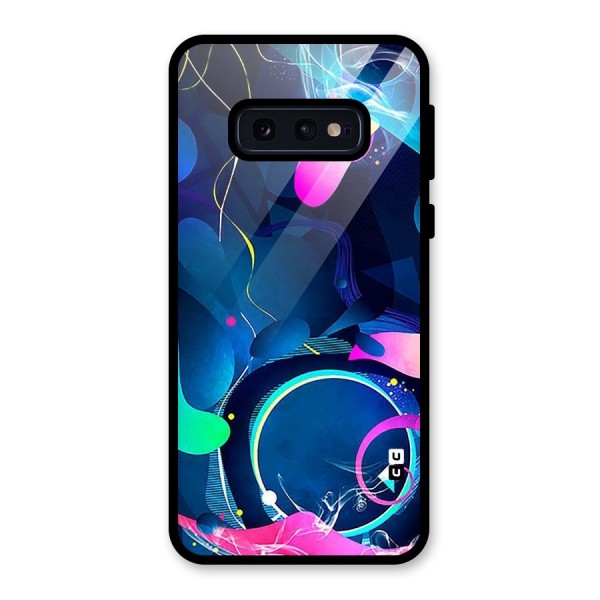 Blue Circle Flow Glass Back Case for Galaxy S10e