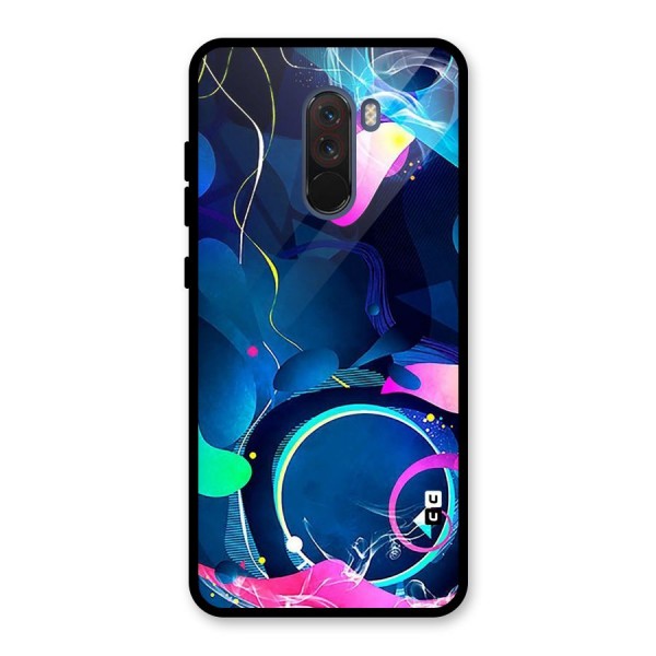 Blue Circle Flow Glass Back Case for Poco F1