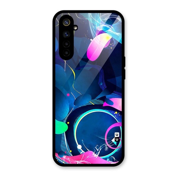 Blue Circle Flow Glass Back Case for Realme 6