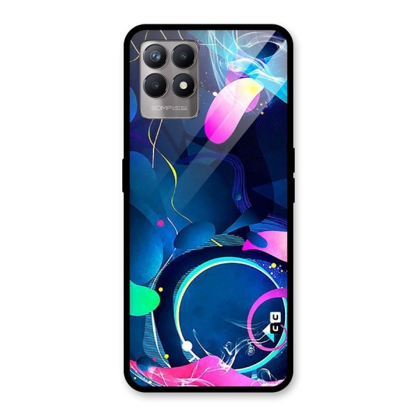 Blue Circle Flow Glass Back Case for Realme 8i