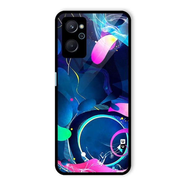 Blue Circle Flow Glass Back Case for Realme 9i