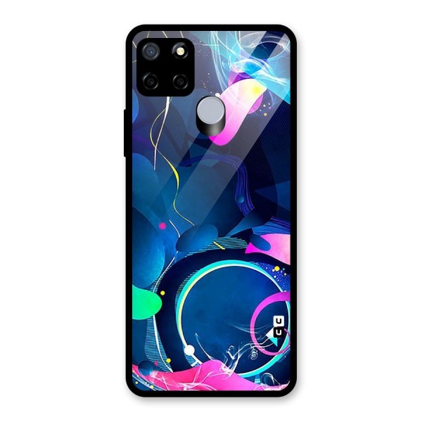 Blue Circle Flow Glass Back Case for Realme C15