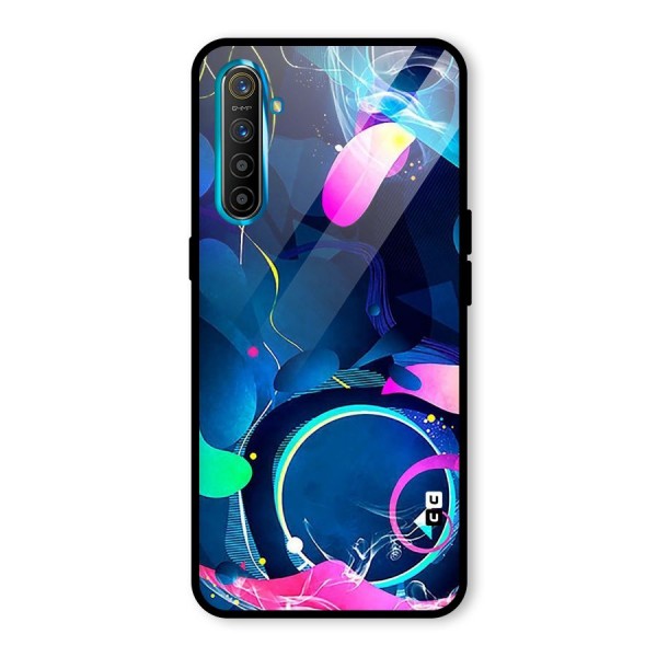 Blue Circle Flow Glass Back Case for Realme XT