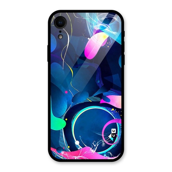 Blue Circle Flow Glass Back Case for XR