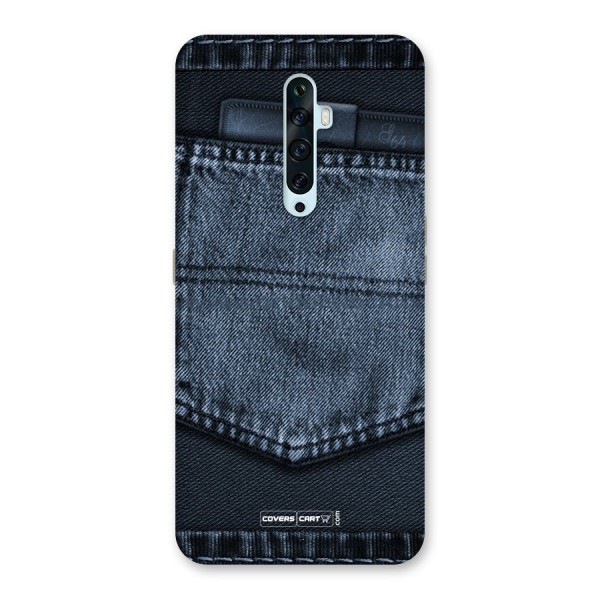 Blue Denim Back Case for Oppo Reno2 F