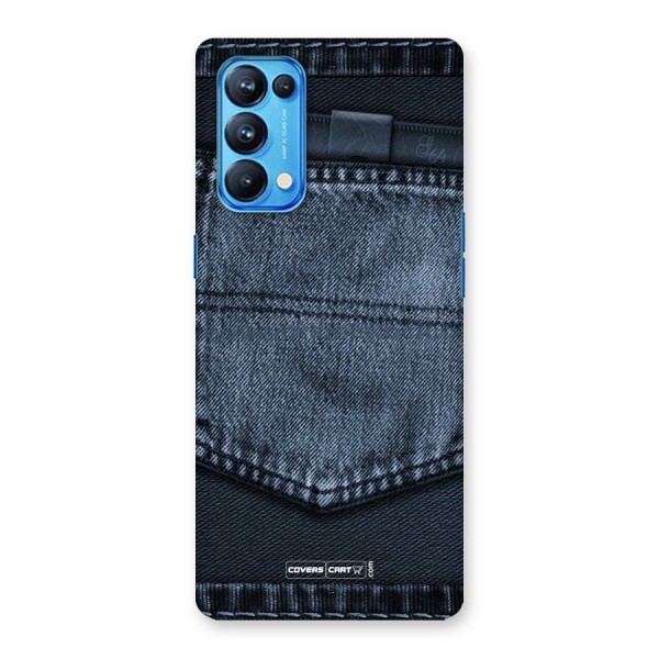 Blue Denim Back Case for Oppo Reno5 Pro 5G