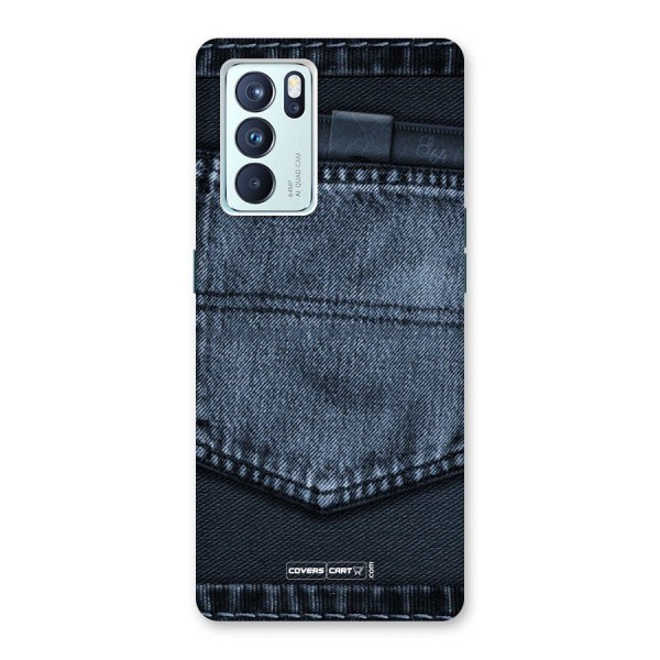 Blue Denim Back Case for Oppo Reno6 Pro 5G