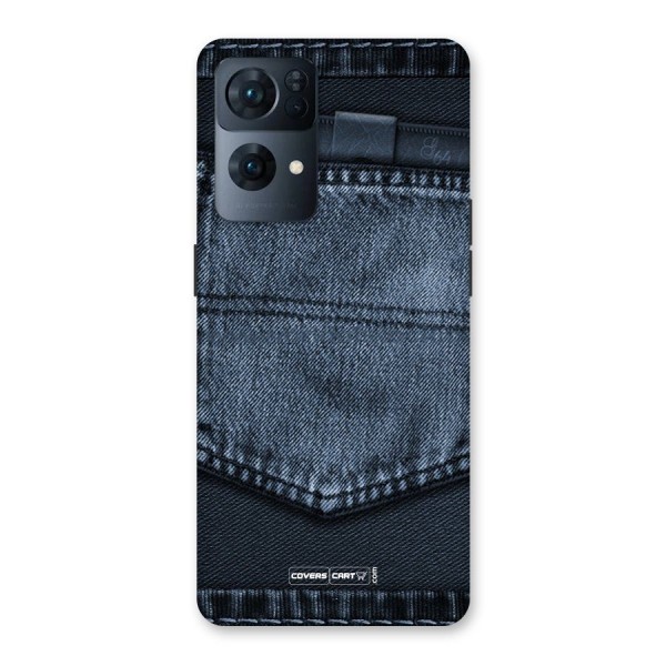 Blue Denim Back Case for Oppo Reno7 Pro 5G