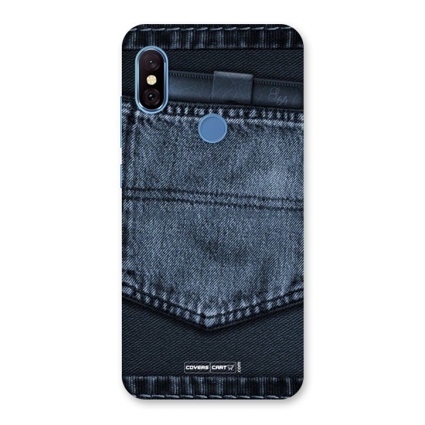 Blue Denim Back Case for Redmi Note 6 Pro